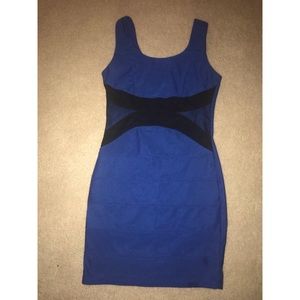 Deb blue and black formal dress